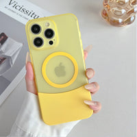 Candy-colored Semi-transparent Magnetic Detachable Creative Modular Phone case PC Hard Shell for IPhone13 14 15 16 17 Pro Max