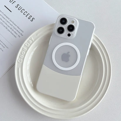 Candy-colored Semi-transparent Magnetic Detachable Creative Modular Phone case PC Hard Shell for IPhone13 14 15 16 17 Pro Max