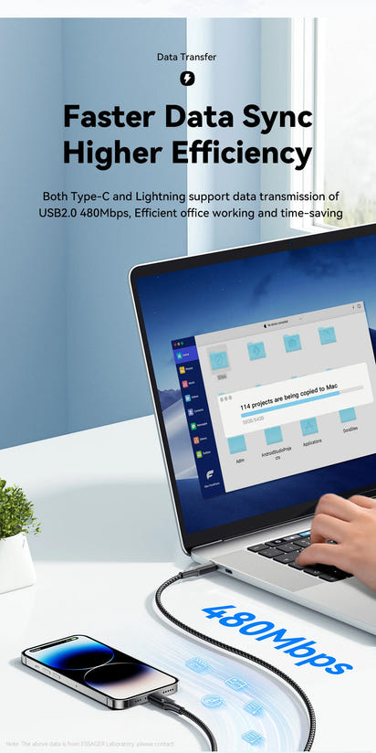Essager USB C Cable For IPhone 14 13 12 11 pro Max 8 Plus 20W Fast Charging Cable Type C To Lighting Date Wire For iPad Macbook